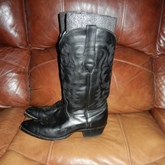 Men’s Los Altos western boots Solid black size 11D main image 9